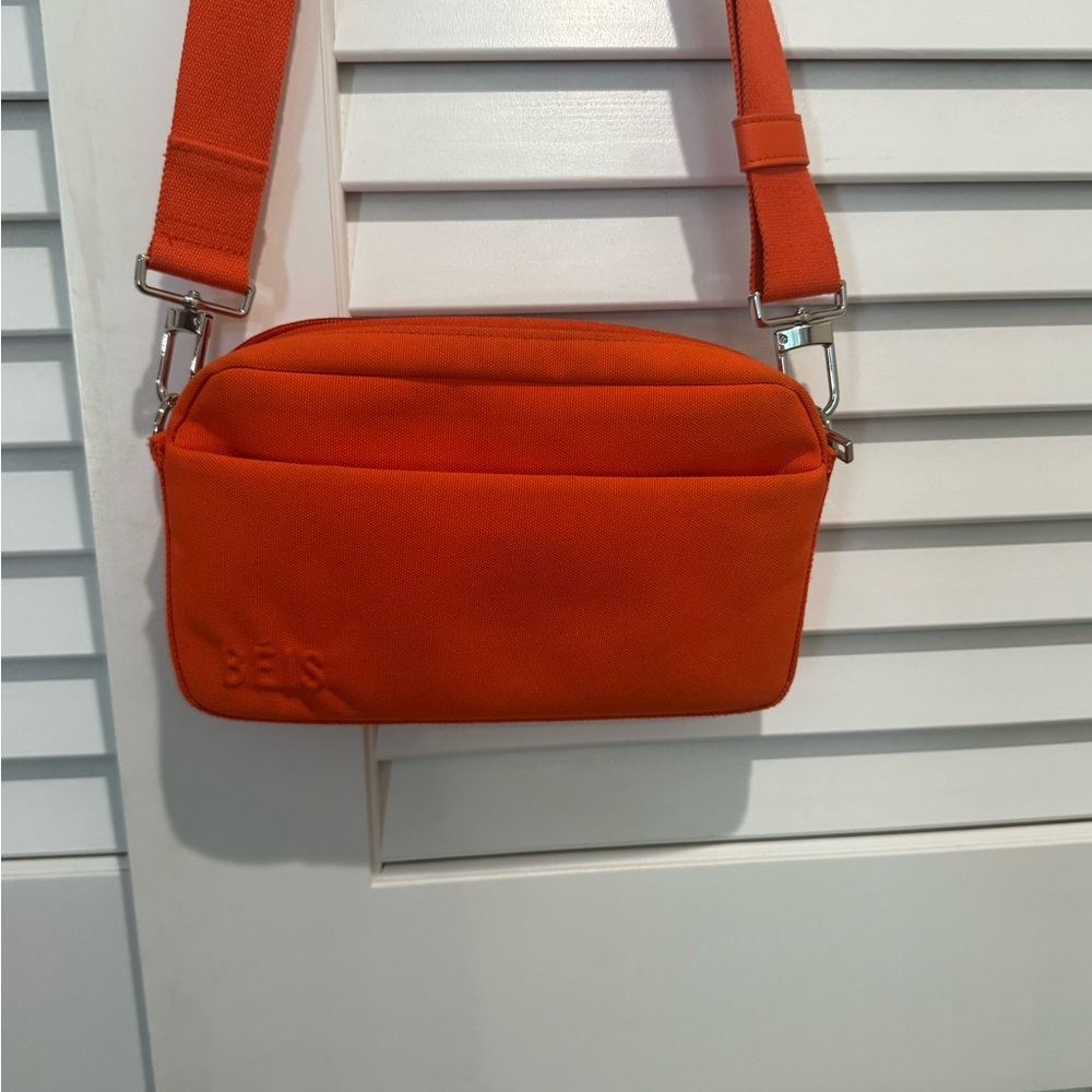 BEIS Vibrant Orange Crossbody Bag, in flame color